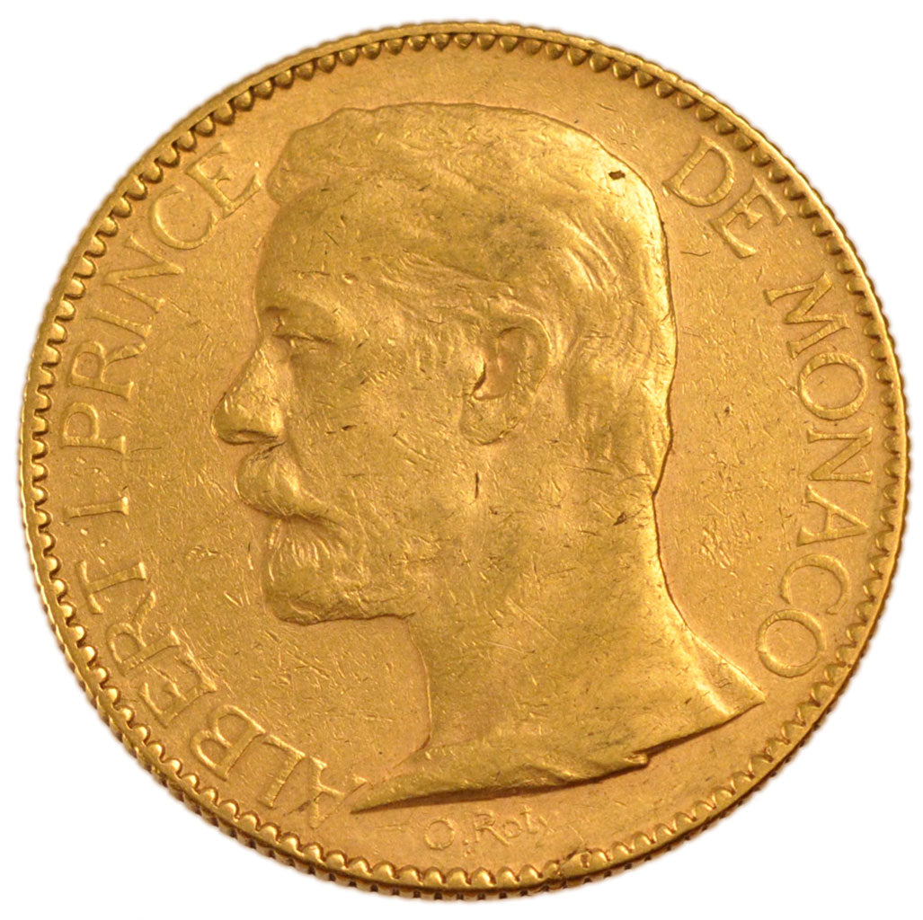 Monaco, 100 Francs, 1895, Paris, AU(50-53), Gold, Gadoury #124, 32.10