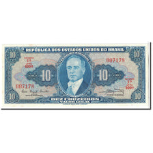 Banknote, Brazil, 10 Cruzeiros, 1961, Undated, KM:167a, UNC(65-70)