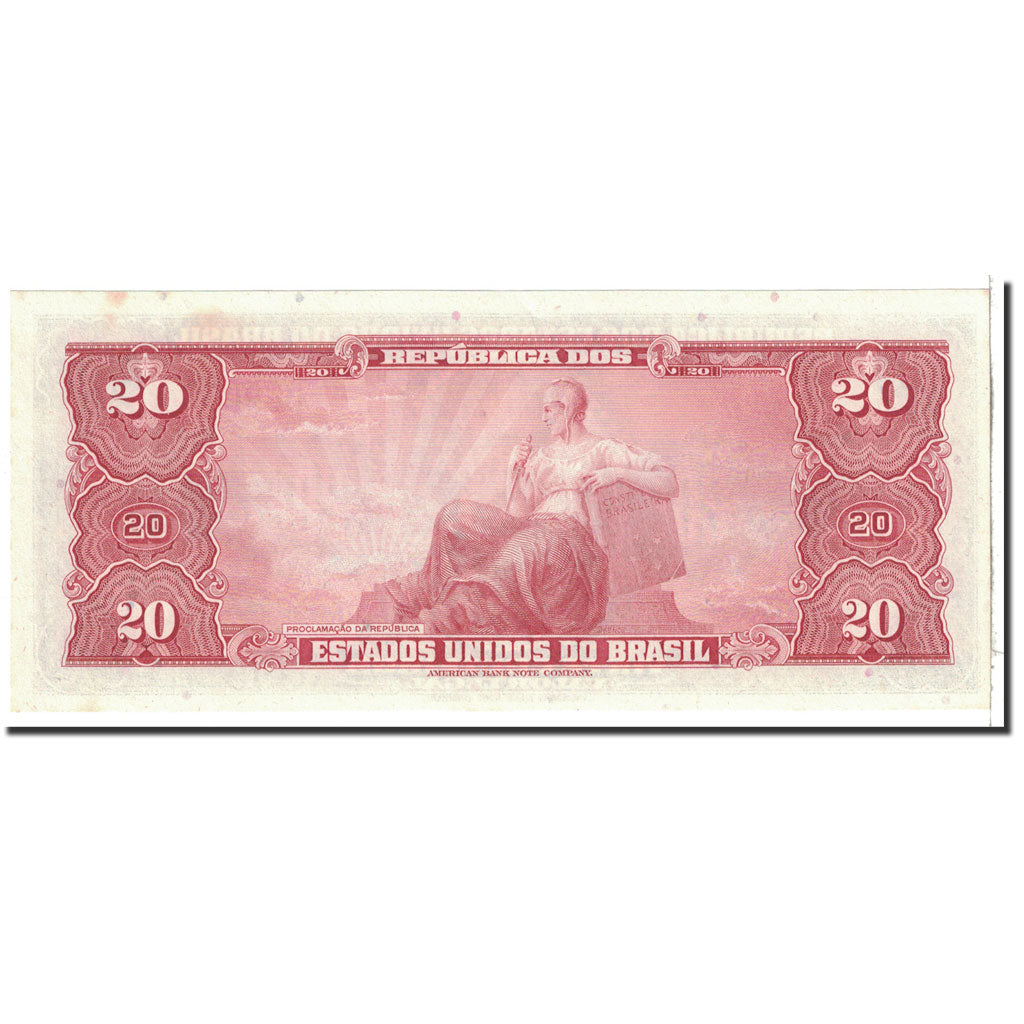 Banknote, Brazil, 20 Cruzeiros, 1963, Undated, KM:168b, UNC(65-70)