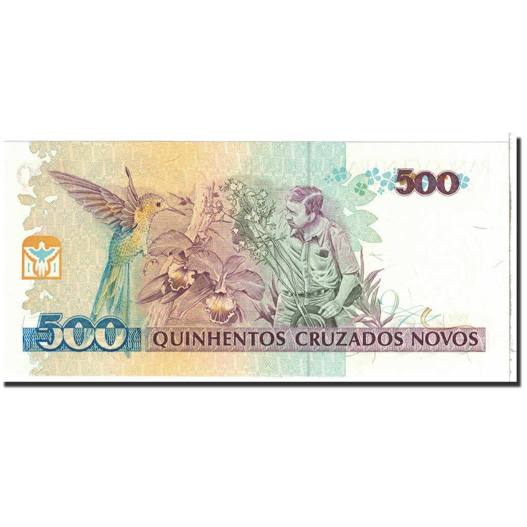 Banknote, Brazil, 500 Cruzados Novos, 1990, Undated, KM:222a, UNC(65-70)
