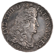 FRANCE, 1/2 Écu aux 8 L, 1/2 Ecu, 1690, Amiens, MS(60-62), Silver, Gadoury #184,