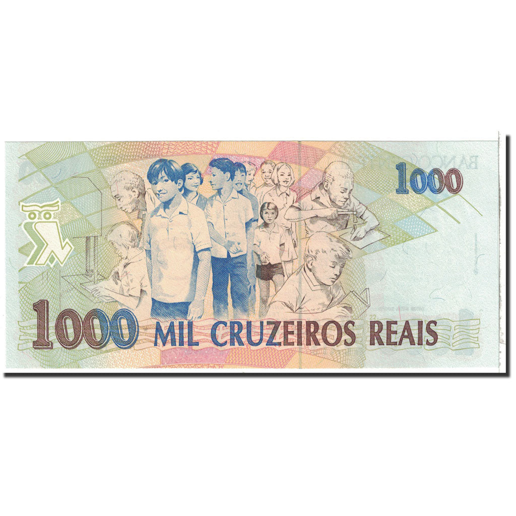 Geldschein, Brasilien, 1000 Cruzeiros Reais, 1993, Undated, KM:240, UNZ
