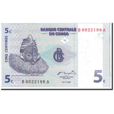 Banknote, Congo Democratic Republic, 5 Centimes, 1997, 1997-11-01, KM:81a