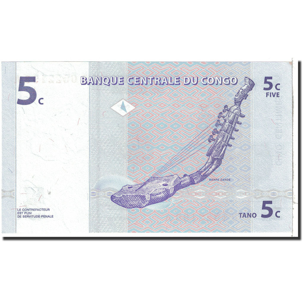 Banknote, Congo Democratic Republic, 5 Centimes, 1997, 1997-11-01, KM:81a