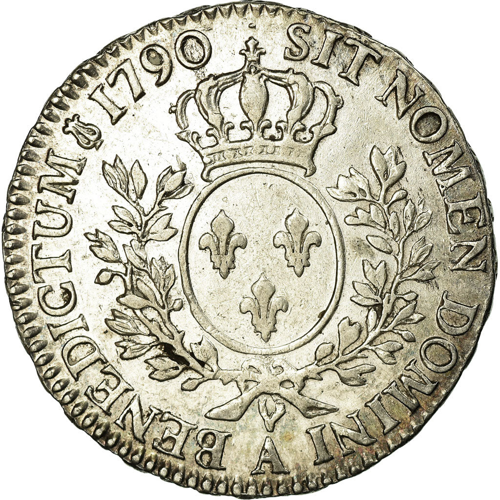 Münze, Frankreich, Louis XVI, 1/2 Écu, 1/2 ECU, 44 Sols, 1790, Paris, SS+