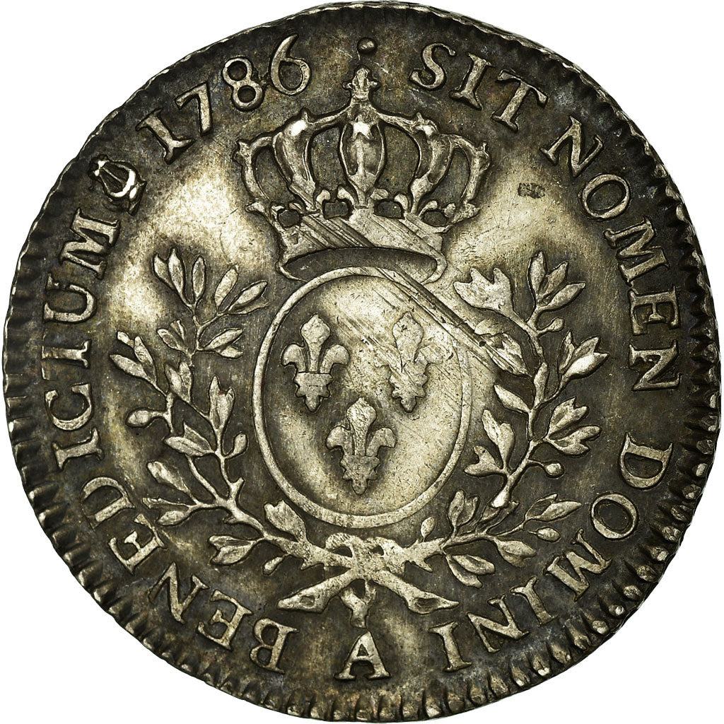 Coin, France, Louis XVI, 1/5 Écu, 24 Sols, 1/5 ECU, 1786, Paris, AU(50-53)