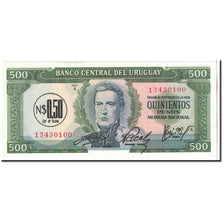 Banconote, Uruguay, 0.50 Nuevo Peso on 500 Pesos, 1975, KM:54, Undated, FDS