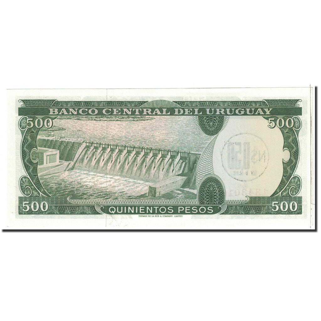 Banconote, Uruguay, 0.50 Nuevo Peso on 500 Pesos, 1975, KM:54, Undated, FDS