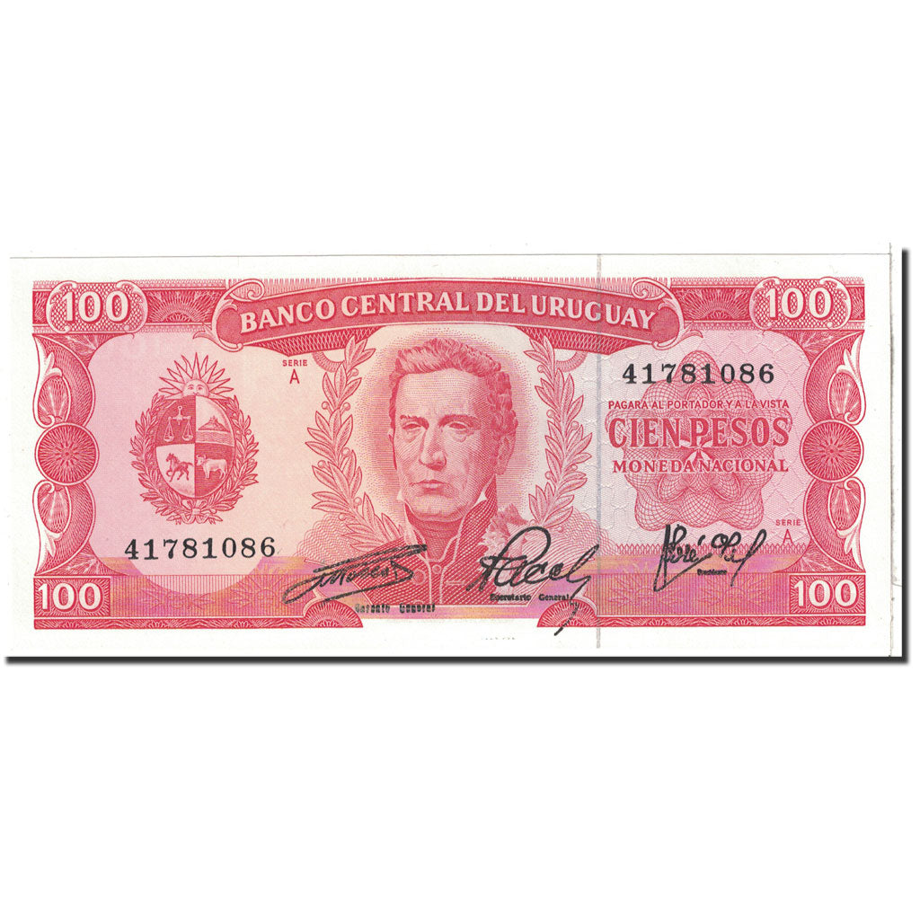 Banknote, Uruguay, 100 Pesos, 1967, Undated, KM:47a, UNC(65-70)