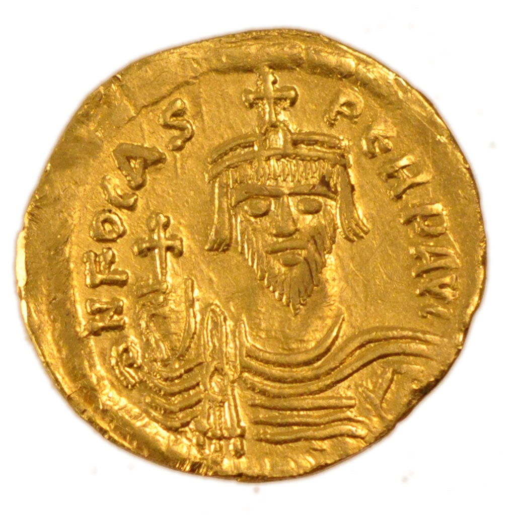 Phocas 602-610, Solidus, Constantinople, AU(55-58), Gold, Sear #620, 4.40