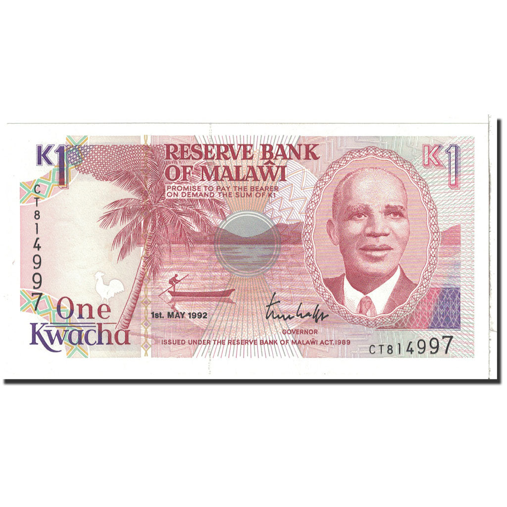 Banknote, Malawi, 1 Kwacha, 1992, 1992-05-01, KM:23b, UNC(65-70)