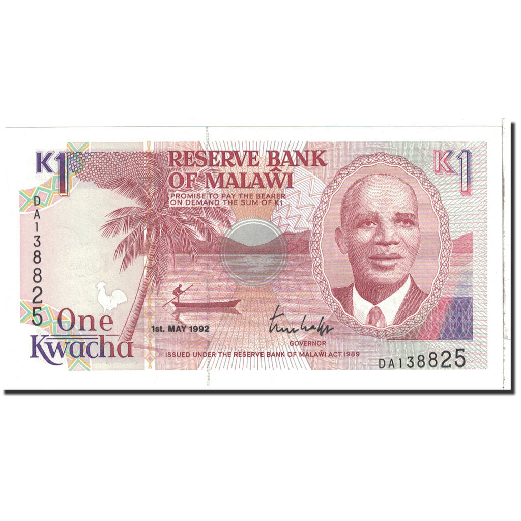 Banknote, Malawi, 1 Kwacha, 1992, 1992-05-01, KM:23b, UNC(65-70)