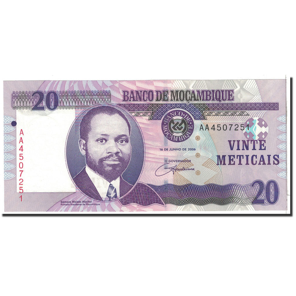 Banknote, Mozambique, 20 Meticas, 2006, 2006-06-16, KM:143a, UNC(65-70)