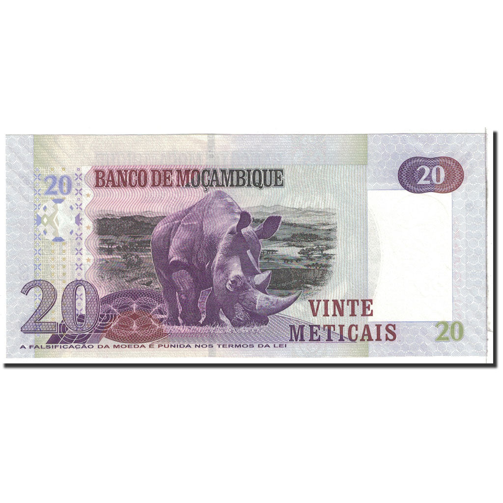 Banknote, Mozambique, 20 Meticas, 2006, 2006-06-16, KM:143a, UNC(65-70)