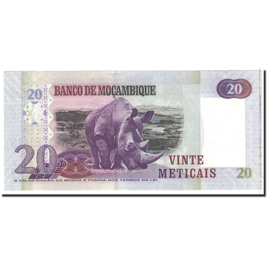 Banknote, Mozambique, 20 Meticas, 2006, 2006-06-16, KM:143a, UNC(65-70)