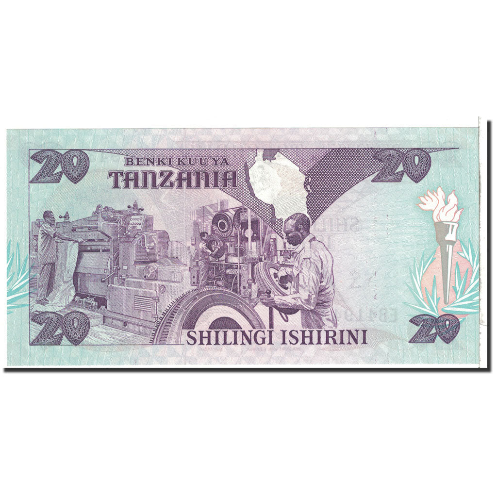 Banknote, Tanzania, 20 Shilingi, 1986, KM:12, UNC(65-70)