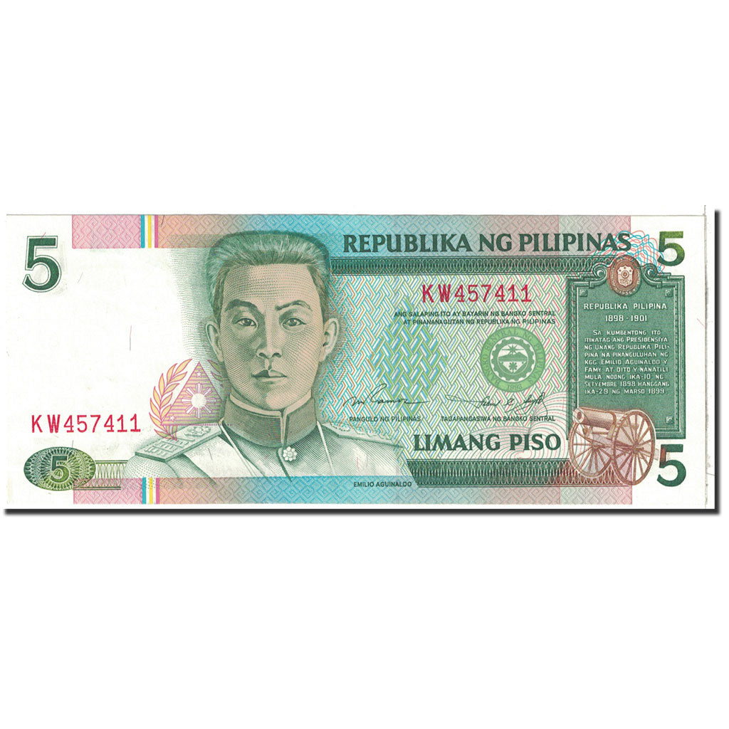 Banknote, Philippines, 5 Piso, 1985, Undated, KM:168e, UNC(65-70)