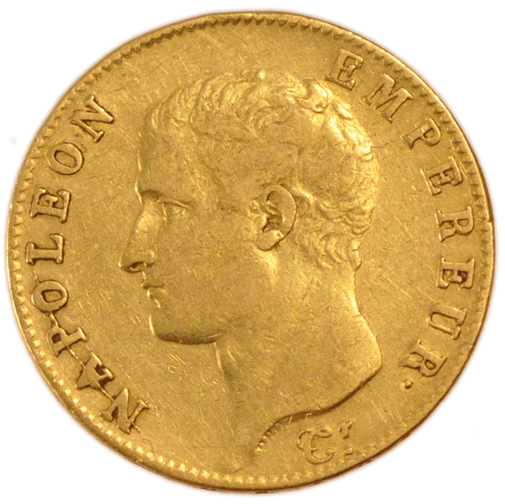 FRANCE, Napoléon I, 20 Francs, 1805, Paris, EF(40-45), Gold, Gadoury #1022, 6.40