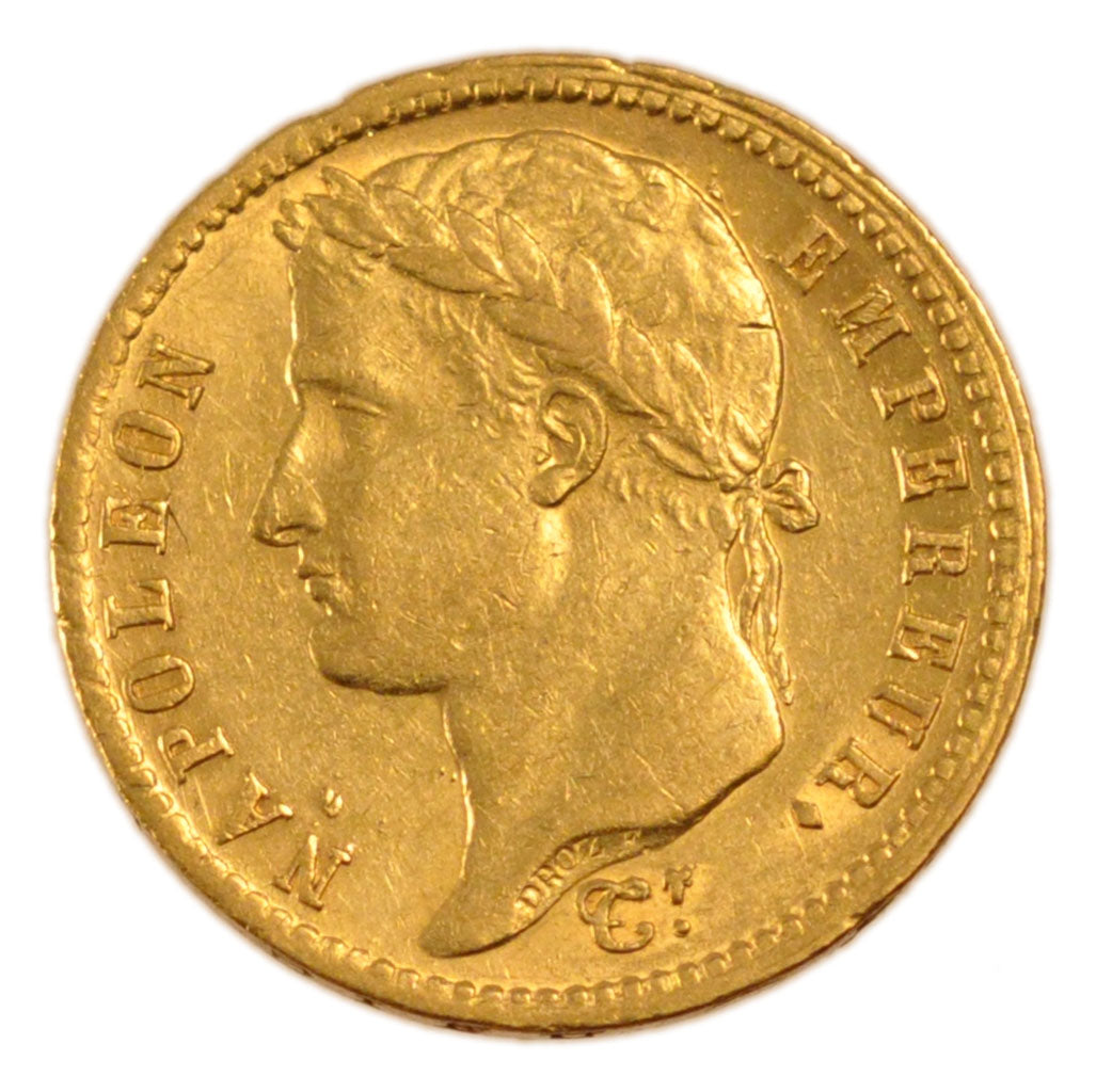 FRANCE, Napoléon I, 20 Francs, 1812, Paris, AU(50-53), Gold, Gadoury #1025, 6.50