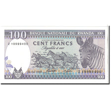 Billet, Rwanda, 100 Francs, 1985-1989, 1989-04-24, KM:19, NEUF