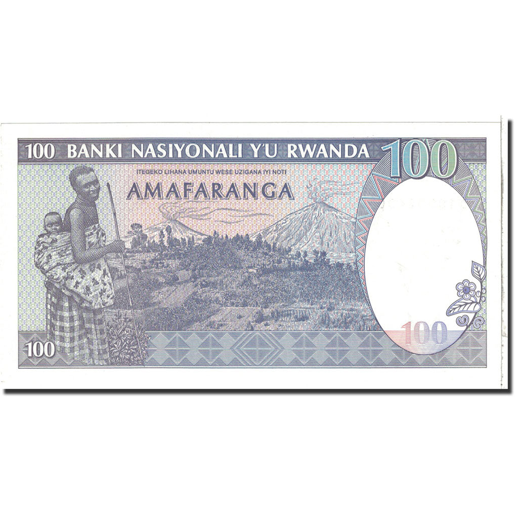 Banknote, Rwanda, 100 Francs, 1985-1989, 1989-04-24, KM:19, UNC(65-70)