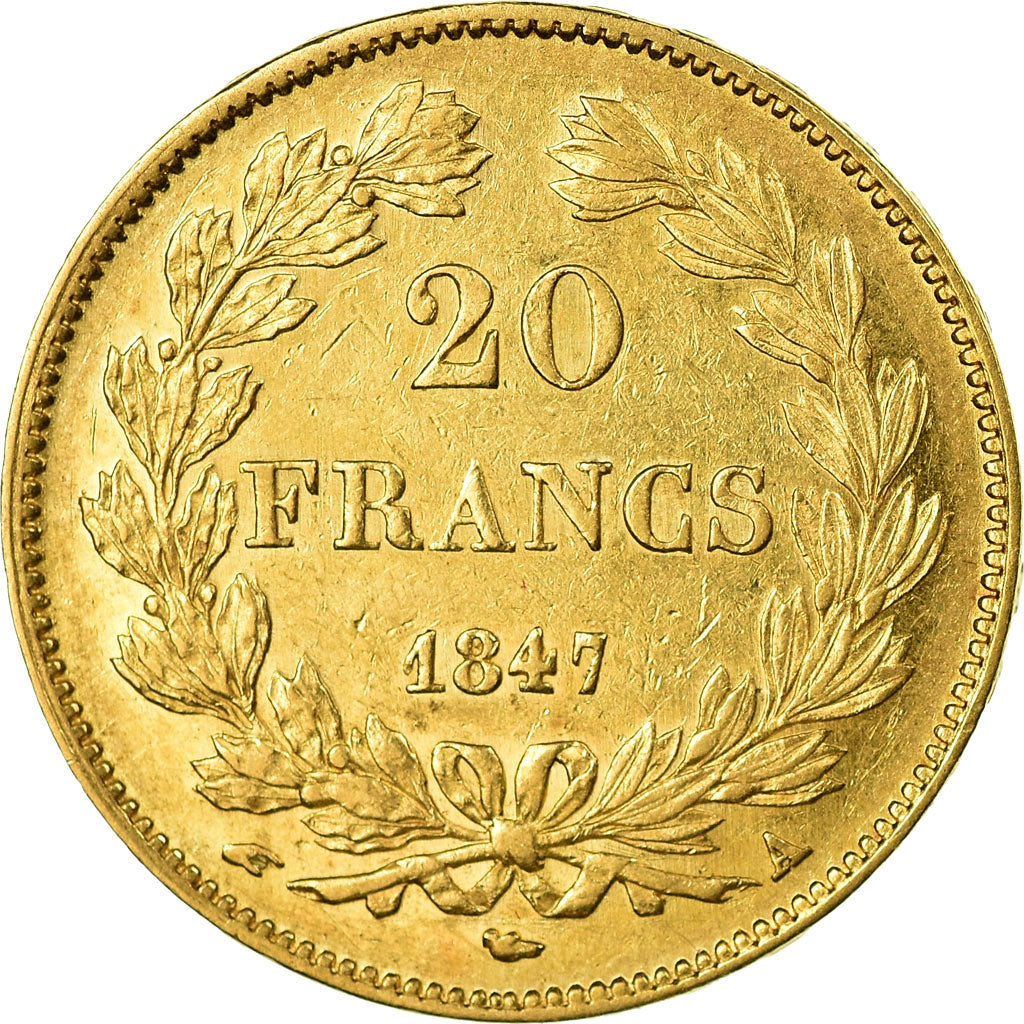 Munten, Frankrijk, Louis-Philippe, 20 Francs, 1847, Paris, ZF+, Goud