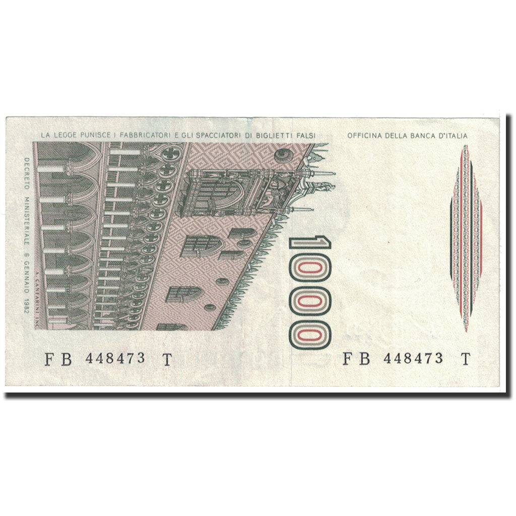 Banknote, Italy, 1000 Lire, 1982, 1982-01-06, KM:109a, UNC(65-70)