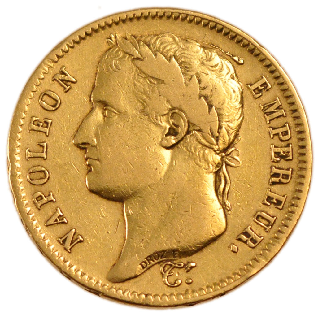 FRANCE, 40 Francs, 1809, Paris, VF(30-35), Gold, Gadoury #1084, 12.80