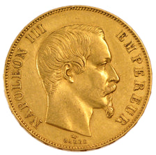 FRANCE, Napoléon III, 50 Francs, 1857, Paris, KM #785.1, AU(50-53), Gold, Gadour