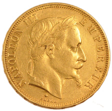 FRANCE, 50 Francs, 1862, Paris, AU(55-58), Gold, Gadoury #1112, 16.10