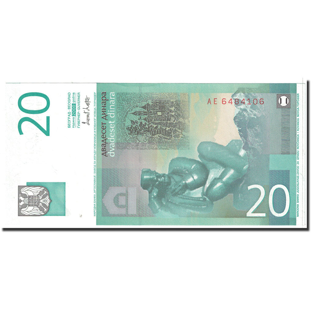 Banknote, Yugoslavia, 20 Dinara, 2000, Undated, KM:154a, UNC(65-70)