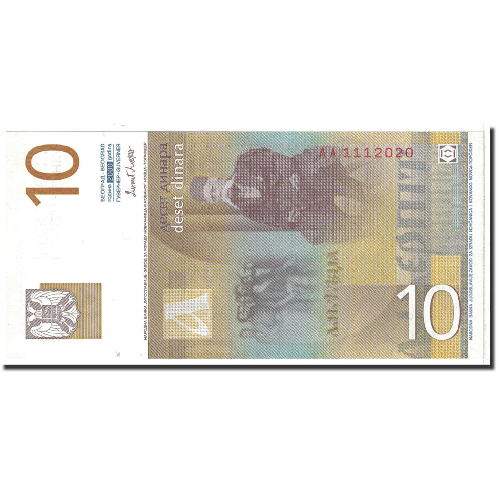 Banknote, Yugoslavia, 10 Dinara, 2000, Undated, KM:153b, UNC(65-70)