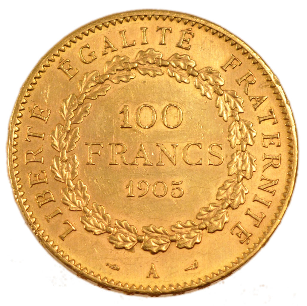 FRANCE, Génie, 100 Francs, 1905, Paris, AU(55-58), Gold, Gadoury #1137, 32.20
