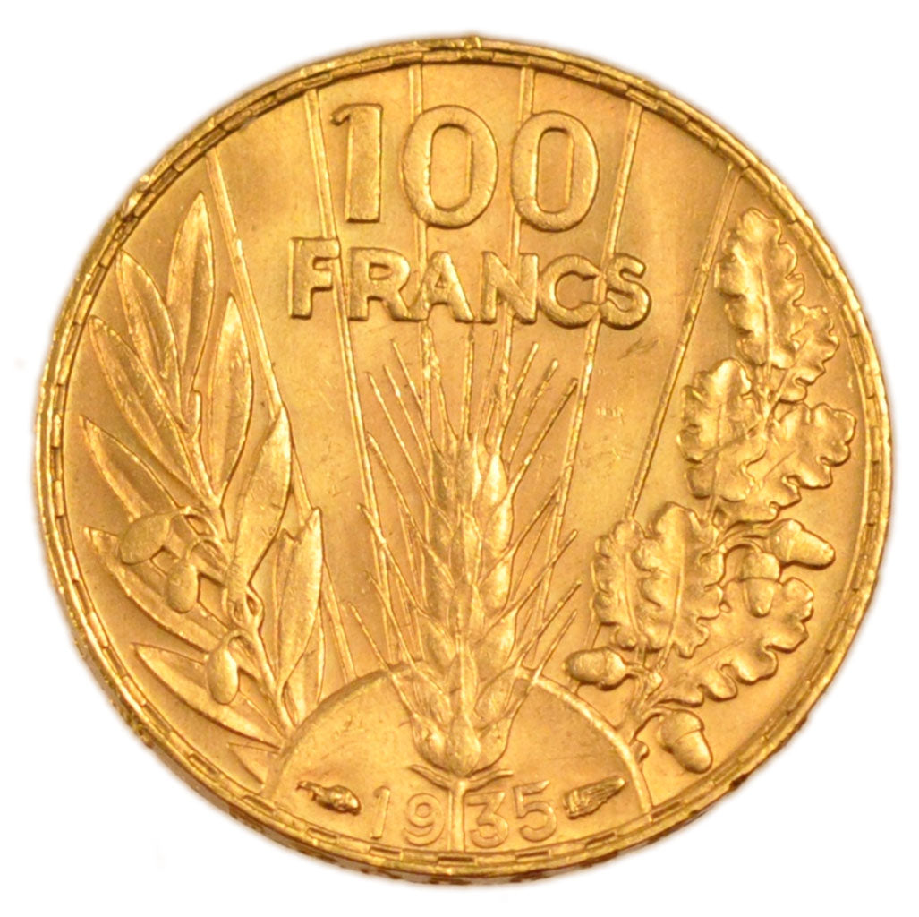 FRANCE, Bazor, 100 Francs, 1935, Paris, MS(60-62), Gold, Gadoury #1148, 6.60