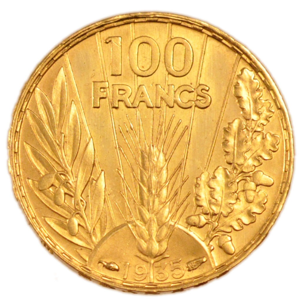FRANCE, Bazor, 100 Francs, 1935, Paris, MS(60-62), Gold, Gadoury #1148, 6.50