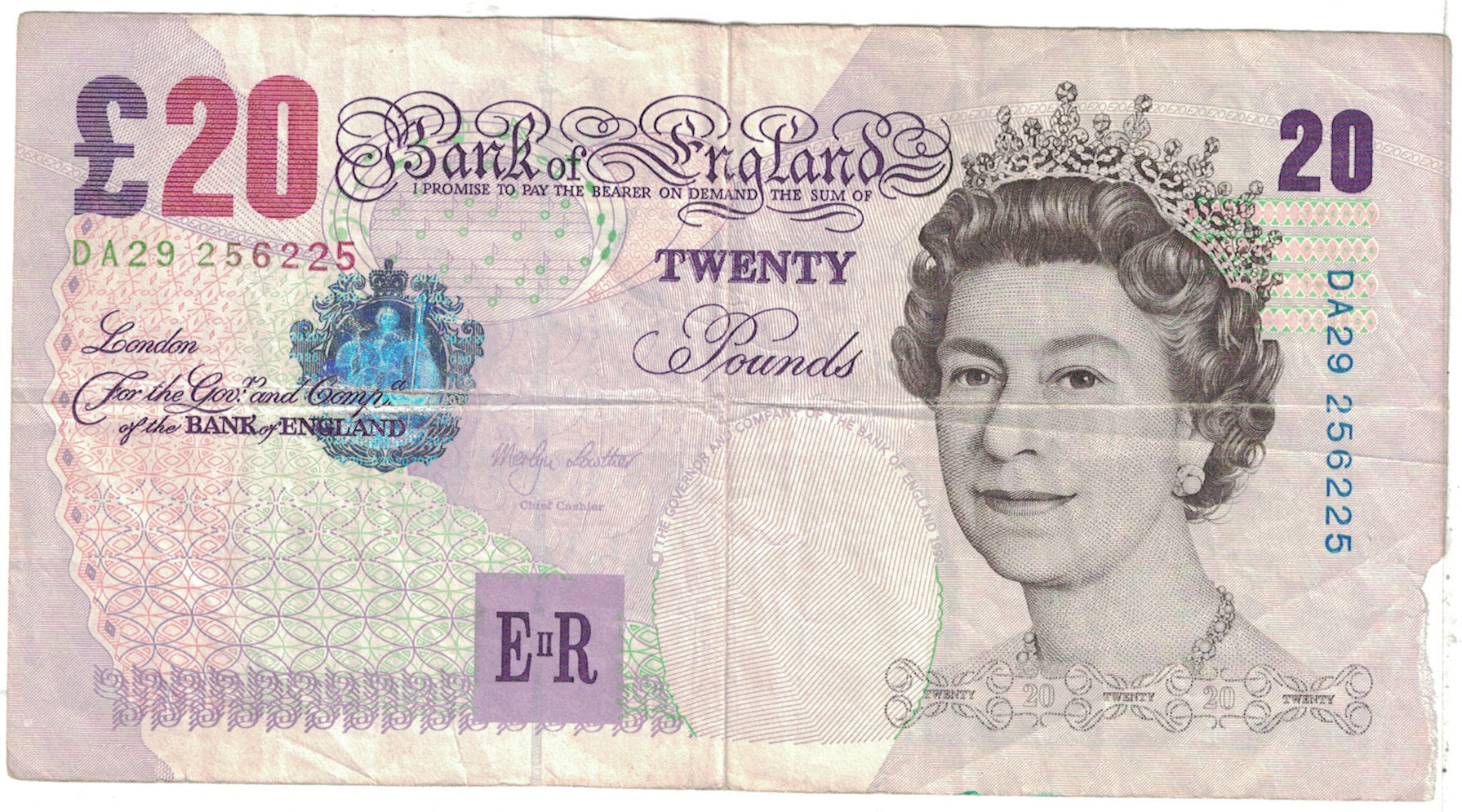 Banknote, Great Britain, 20 Pounds, 1999, Undated, KM:390a, EF(40-45)
