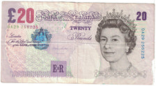 Banknote, Great Britain, 20 Pounds, 1999, Undated, KM:390a, EF(40-45)