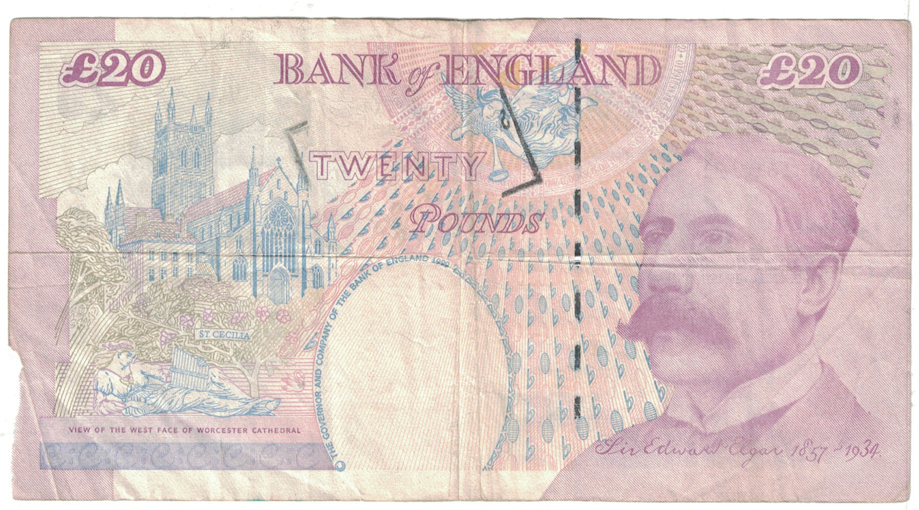 Banknote, Great Britain, 20 Pounds, 1999, Undated, KM:390a, EF(40-45)