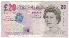 Banconote, Gran Bretagna, 20 Pounds, 1999, KM:390b, Undated, MB+