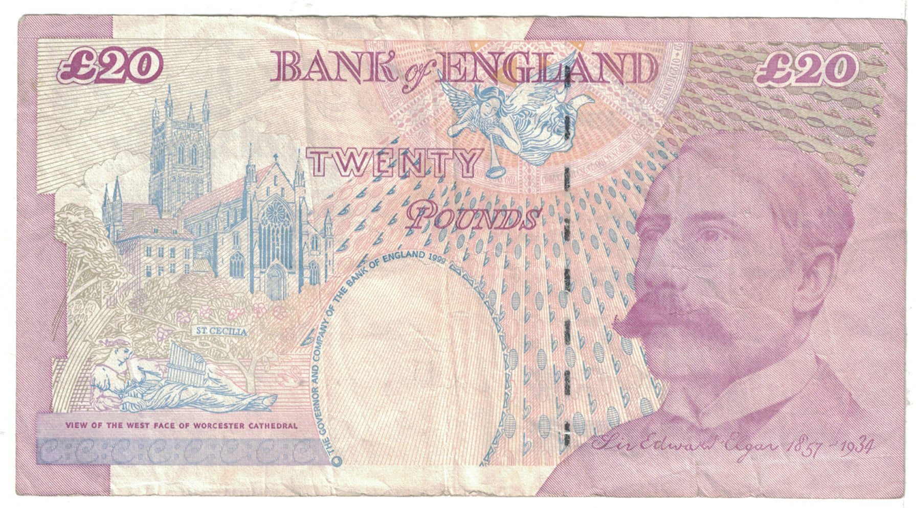Banknote, Great Britain, 20 Pounds, 1999, Undated, KM:390b, VF(30-35)