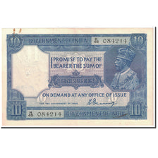 Banknote, India, 10 Rupees, 1917, Undated, KM:7a, AU(50-53)