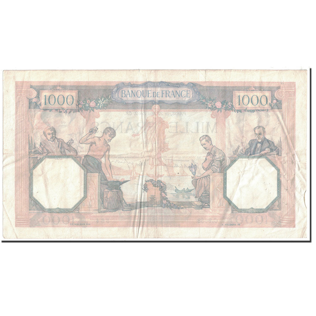 France, 1000 Francs, 1 000 F 1927-1940 ''Cérès et Mercure'', 1940, 1940-05-23