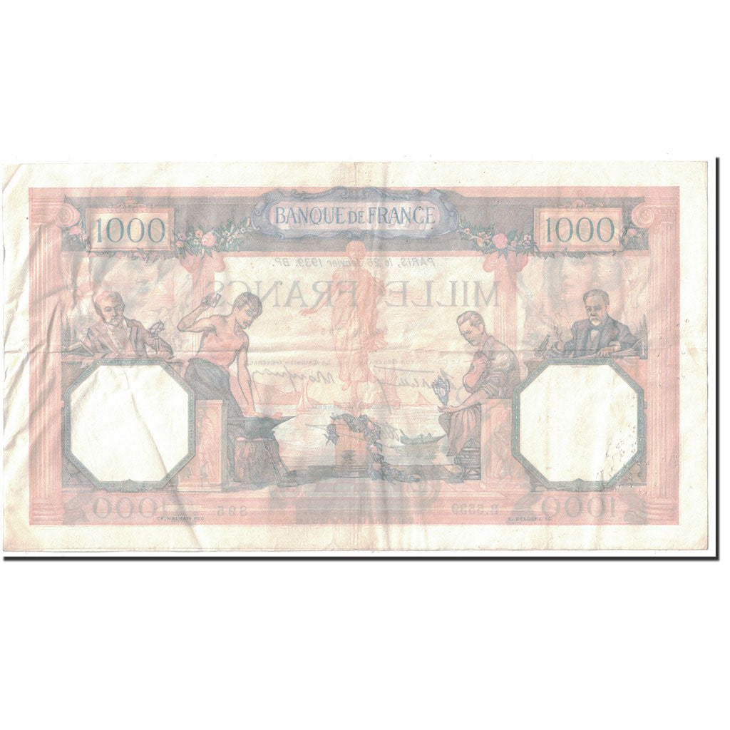 France, 1000 Francs, 1 000 F 1927-1940 ''Cérès et Mercure'', 1939, 1939-01-26