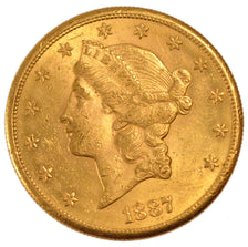Stati Uniti, Liberty Head, $20, Double Eagle, 1887, U.S. Mint, San Francisco,...