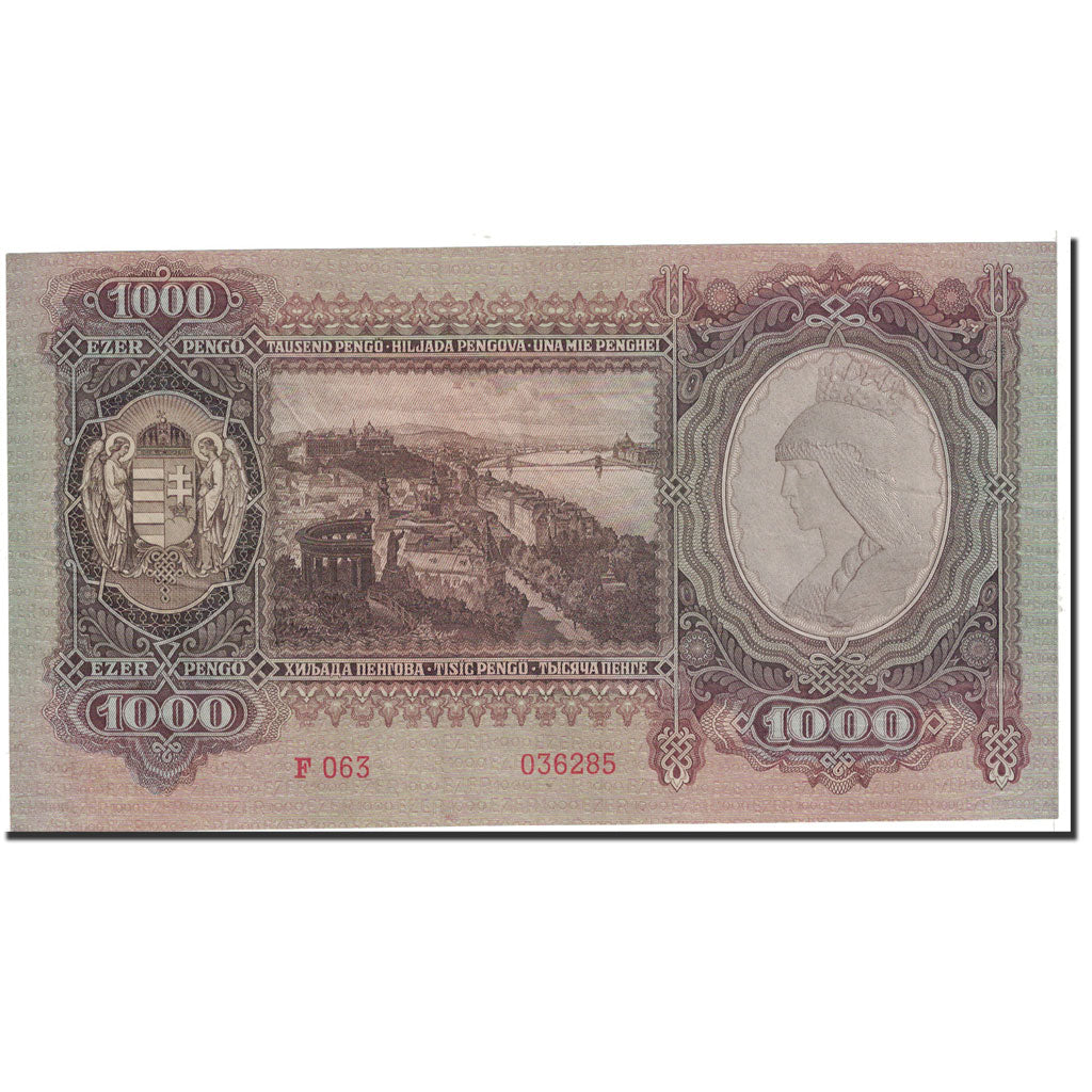 Banknote, Hungary, 1000 Pengö, 1943, 1943-02-24, KM:116, UNC(65-70)