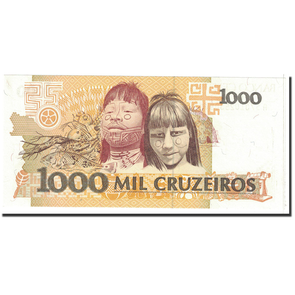 Banknote, Brazil, 1000 Cruzeiros, 1990, Undated, KM:231b, UNC(65-70)