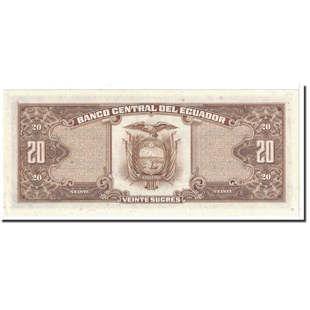 Banknote, Ecuador, 20 Sucres, 1986, 1986-04-29, KM:121Aa, UNC(65-70)