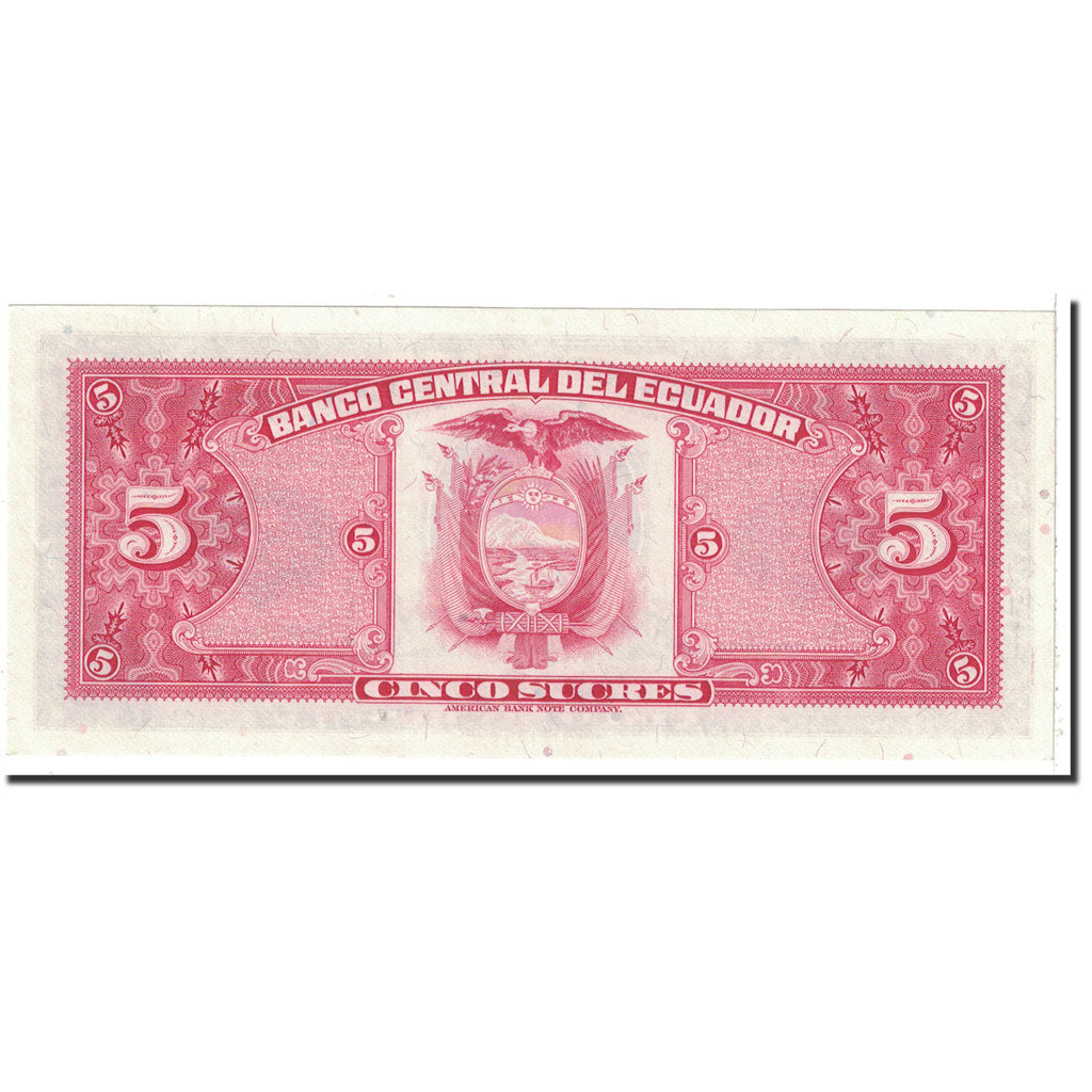 Banknote, Ecuador, 5 Sucres, 1983, 1983-04-20, KM:108b, UNC(65-70)