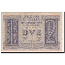 Banknote, Italy, 2 Lire, 1939, 1939-11-14, KM:27, EF(40-45)