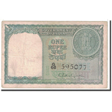 Banconote, India, 1 Rupee, 1951, KM:72, Undated, BB